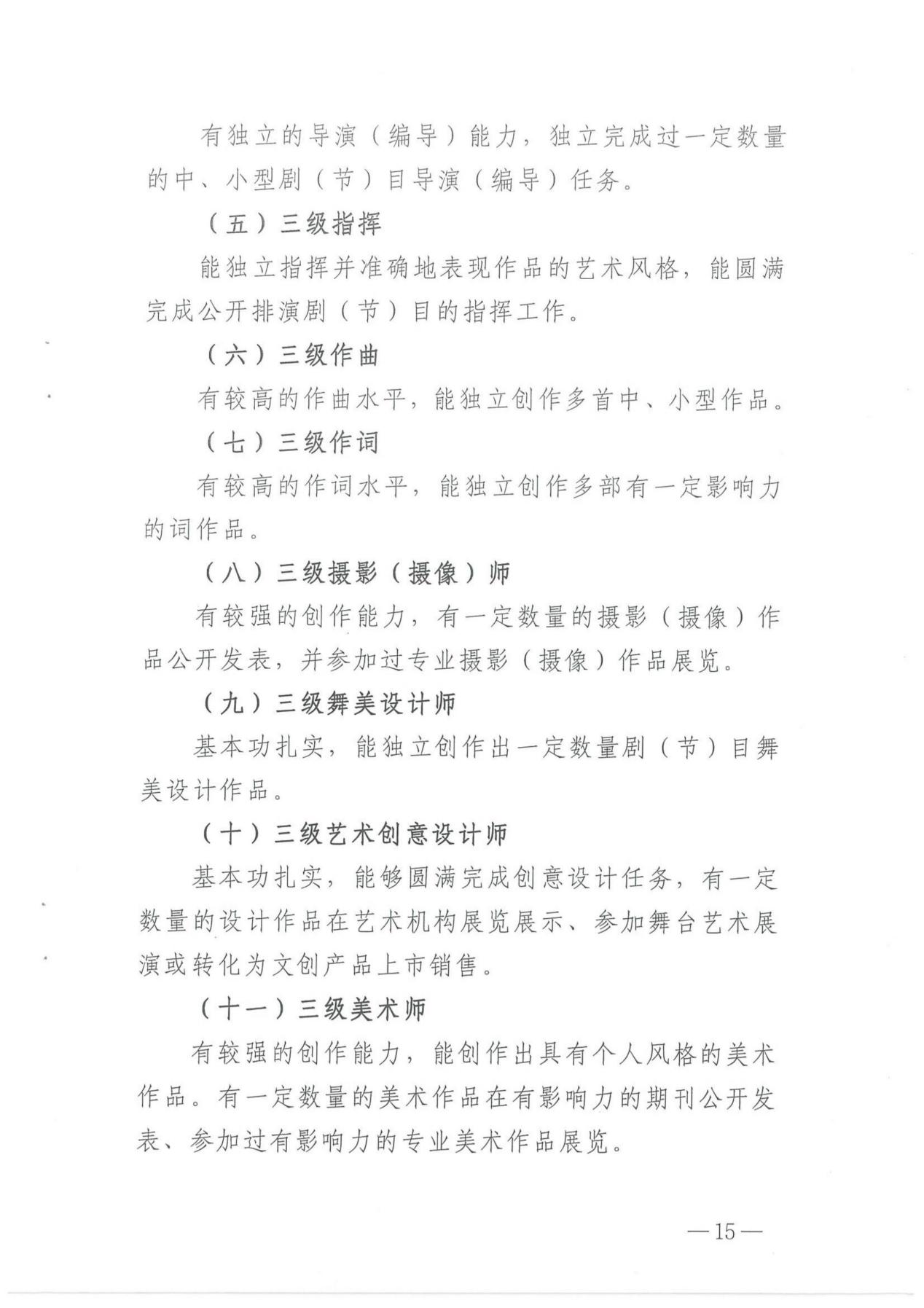 关于印发《湖南省艺术系列（新文艺群体）职称申报评价办法（试行）》的通知_14